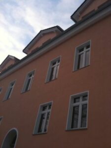 Fassade von unten